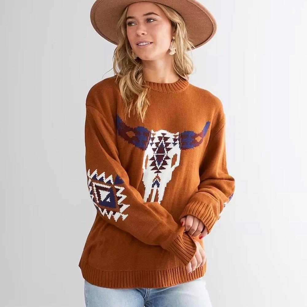 Wrangler Retro Knit Steerhead Pullover Western Sweater Size XXL - Picture 2 of 7